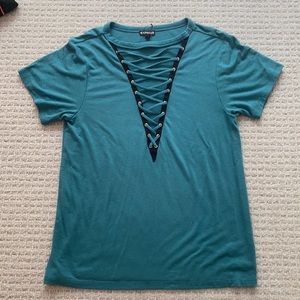 Women’s lace up tshirt